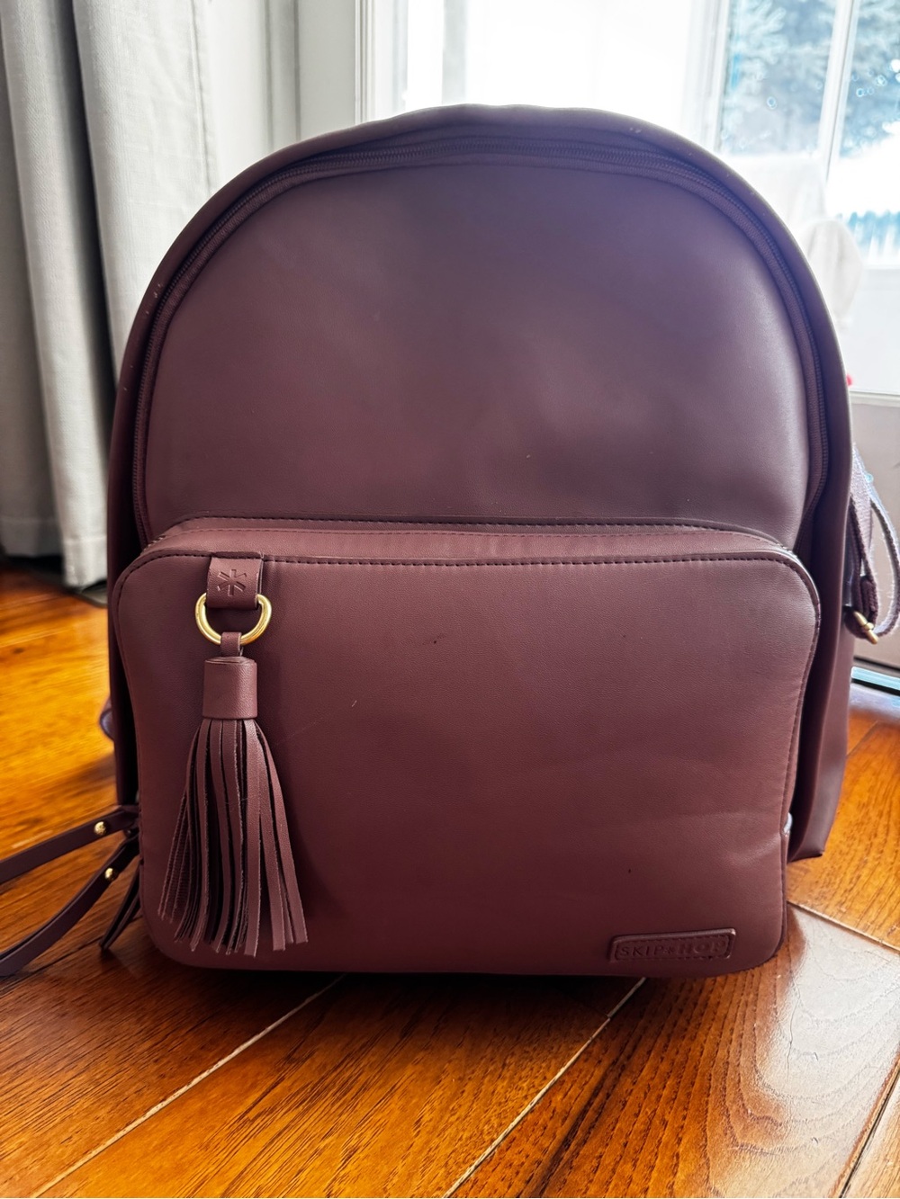 Skip Hop blush pink Baby diaper Backpack with Tassel Accent